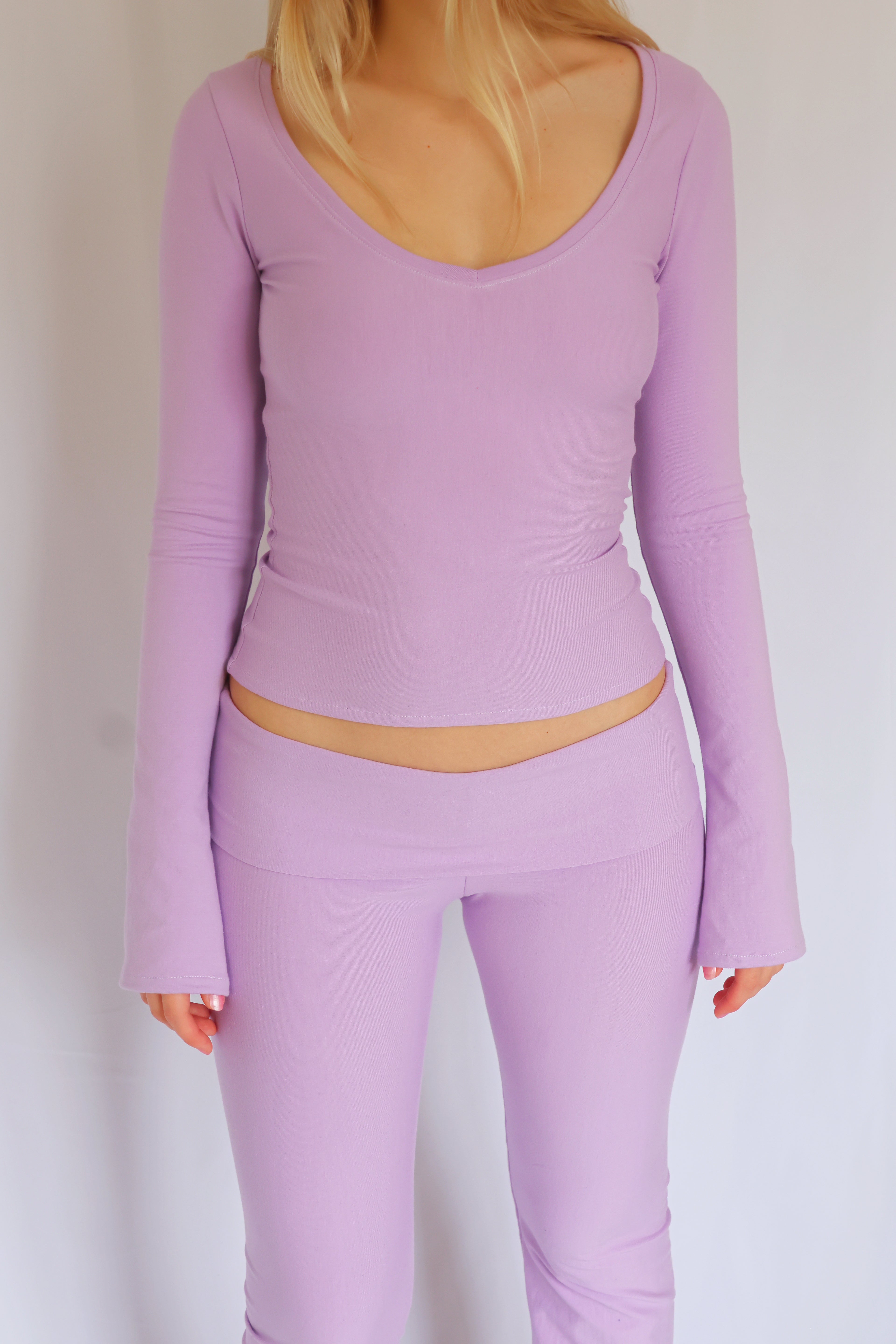 V-neck shirt - Lavender