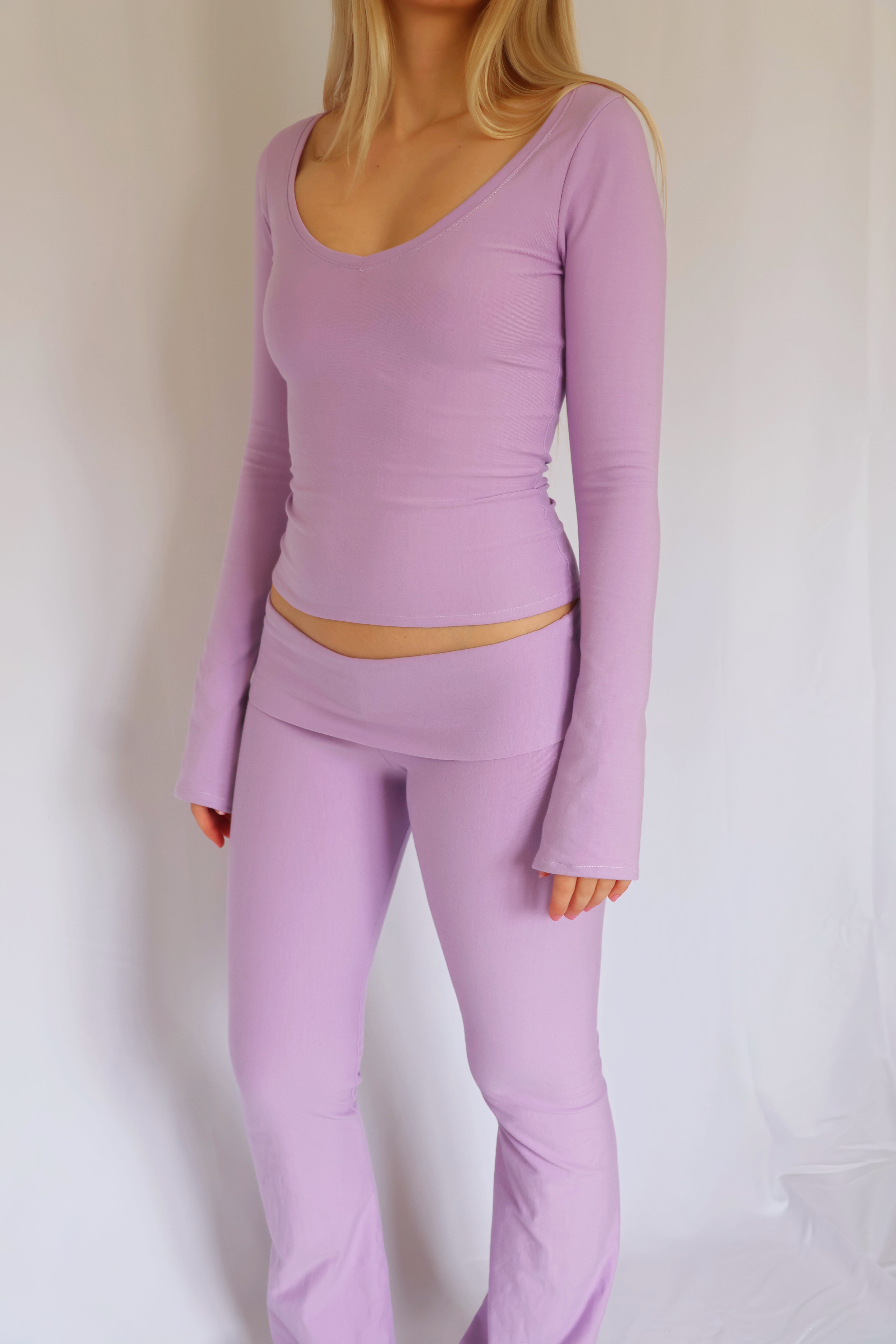 V-neck shirt - Lavender